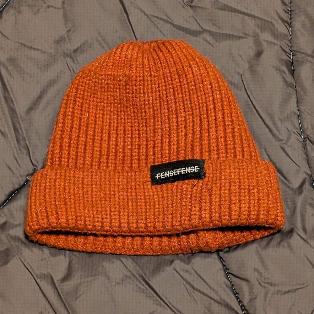 FENSEFENSE Burnt Orange Knit Beanie Hat